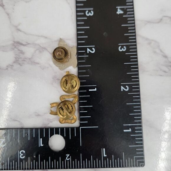 Vintage Enamel Pin Set - Cross, Rose, Bow - Picture 7 of 10